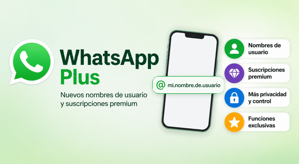 WhatsApp se reinventa: llegan los nombres de usuario y las nuevas suscripciones premium